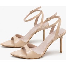 Patron Shoes Ince Bantlı Bilekten Bağlamalı Kadın Topuklu Sandalet Şık & Zarif Stiletto