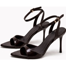 Patron Shoes Ince Bantlı Bilekten Bağlamalı Kadın Topuklu Sandalet Şık & Zarif Stiletto