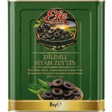 Efe Pastacılık Dilimli Siyah Zeytin 8 kg – Pizza, Poğaça ve Pastane Ürünleri Için Hazır Dilim Siyah Zeytin