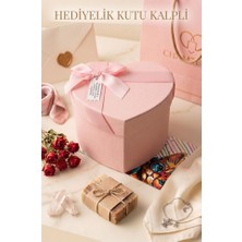 Artlantis Hediye Kutusu Orta Boy Kalpli 1 Paket K-8634 Boş Hediye Kutusu Sevgiliye Özel Kurdelalı Kutu Karton Kutu Hatıra Kutusu