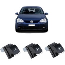 CME PARTS Vw Volkswagen Golf 5 Mk5 2004-2008 Uyumlu Sağ Ön + Arka Yolcu Cam Açma Anahtarı Düğmesi Krom Detaylı 3 Adet 5K0959855