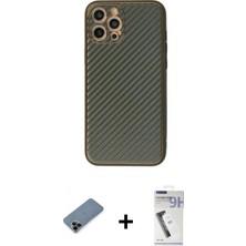 İlk El Grup Pilelistore™ iPhone 12 Pro Kılıf Ahenk Işık - Şeffaf Uv Polymer Nano Ekran Koruyucu + Shine Kamera Lens Koruma Cam - Sh