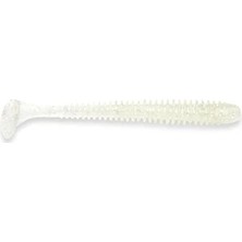 3" Clear Silver Glow Silikon Yem