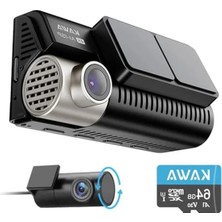 2 Kameralı 4K Araç Kamerası, Yapay Zeka Destekli Wi-Fi ve Gps