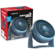 Sessiz Turbo Vantilatör, 90° Eğim Açısı, 3 Hız Ayarı, Duvara Montaj ve Masa Üstü Kullanım - Mavi