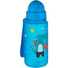 400 ml Pipetli Tritan Çocuk Su Matarası, Renkli Tasarım