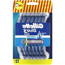 12'li Gillette Blue3 Plus Comfort Tıraş Bıçağı, Rahat Kullanım