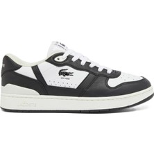 Lacoste T-Clip Set Leather Mens Sneaker Hakiki Deri Erkek Günlük Spor Ayakkabı Beyaz Siyah