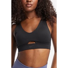 Nike Indy Training Plunge Cutout Medium Support Sports Bra Kadın Dekolteli Orta Destekli Spor Sütyen Bra Siyah