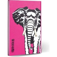 Hayvan Figürlü Dokulu Çizgili Defter, Fil Deseni ile Le Color Tasarımı