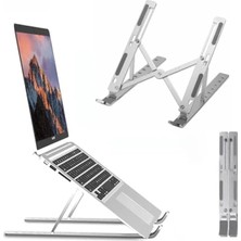 Metal Laptop Standı - 7 Seviye Yükseklik Ayarı ile Taşınabilir