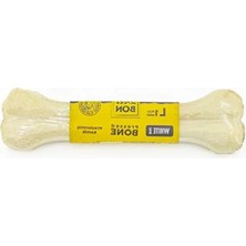 Gerçek Deriden Yapılmış 7 cm Pres Kemik - Beyaz