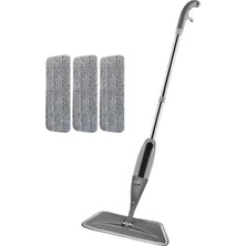 3 Mikro Fiber Mop Seti ile Gri Sprey Mop