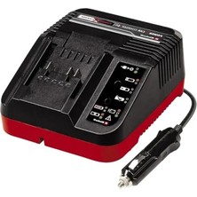 Einhell Orijinal Şarj Cihazı Power X-Car Charger 3A Power X-Change (Li-Ion, 18 V, 12 V Soket, Sürekli Akü Takibi ve Akıllı Şarj Yönetimi, 7'li LED Gösterge) - 4512113