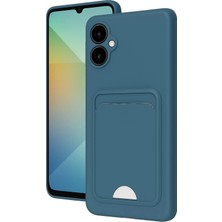 Durukar®  Samsung Galaxy A06 Kılıf Kelvin Kartvizitli Silikon - Mavi