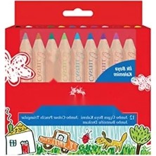 Jumbo Yarım Boy Boya Kalemi - 12 Renk