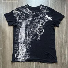 Moonstyle Collection Siyah Vintage Angel Affliction Cyber Grunge Unisex T-Shirt