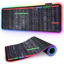 80X30 cm Rgb LED Işıklı Gaming Mouse Pad, Kaymaz Taban
