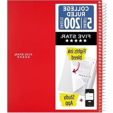 Kırmızı Kapaklı Spiral Defter, 200 Yaprak, Suya Dayanıklı