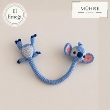 Mühre Stitch Çanta Süsü Charm Direksiyon Süsü Hediyelik %100 Pamuklu Organik Amigurumi Örgü