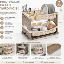 Avcılar Plastik 2 Katlı Tabaklık Bulaşıklık Kaşıklık Kolay Kurulum Demonte