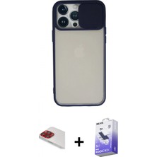 İlk El Grup Pilelistore™ iPhone 13 Pro Max Kılıf Vadi Çizgi - Siyah Bilvis 5in1 5d Magic Hayalet Cam Ekran Koruyucu + Pers Alüminyum Kamera Lens - Kı