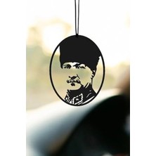 Araba Süsü Metal Gazi Mustafa Kemal Atatürk Dikiz Aynası Süsü Gerçek Silüet Oto Aksesuar