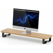Ergonomik Ahşap Monitör Standı - 120 cm Genişlik