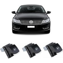 CME PARTS Volkswagen Passat cc 2009-2017 Uyumlu Sağ Ön + Arka Yolcu Cam Açma Anahtarı Düğmesi Krom Detaylı 3 Adet 5K0959855