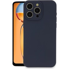 Durukar®  iPhone 15 Pro Max Kılıf Nano Içi Kadife Silikon - Lacivert