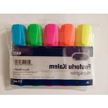 5'li Fosforlu Kalem Seti, Plastik Ambalaj