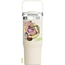 950 ml Çelik Termos, Tek Kapaklı ve Pipetli Tasarım ile Kullanışlı