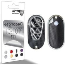 Ipg Mercedes 2021–2025 C E S Glc Cle Eqe Eqs Sl Serisi Uyumlu Smart Key Koruyucu – Dekoratif Sticker Seti (Kılıf Değildir) (Siyah Karbon Fiber)