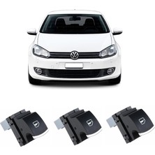 CME PARTS Vw Volkswagen Golf 6 Mk6 2009-2012 Uyumlu Sağ Ön + Arka Yolcu Cam Açma Anahtarı Düğmesi Krom Detaylı 3 Adet 5K0959855