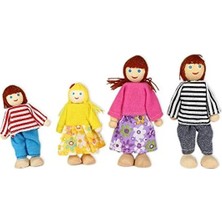 4 Adet Poseable Bebek Aile Seti, Çocuklar Için Rol Oynama
