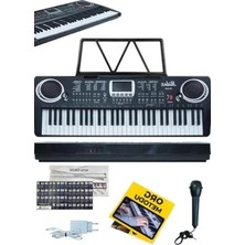 61 Tuşlu Org ile Başlangıç Için Notalık ve Adaptör ile Müzik Keyfi