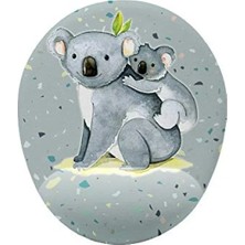 Koala ve Yavrusu Bilek Destekli Mouse Pad