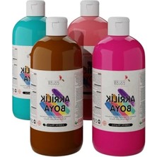 Dayanıklı Akrilik Boya Seti 4'lü - 4X500 gr