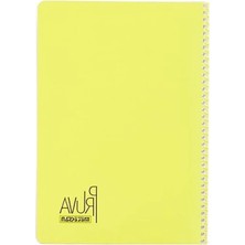 A4 Boyutunda Pet Spiralli Karton Kapaklı Defter, 144 Yaprak, Çizgili, Sarı