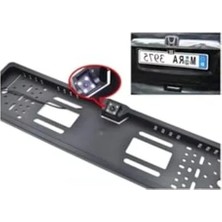 Plakalık Geri Görüş Kamerası, 4 LED ile Gece Görüşlü, Kılavuz Çizgili