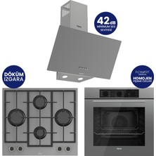 Ferre Chef Edition Turbolu Gri 3'lü Ankastre Set QBL62CPR-LN388-D088SA