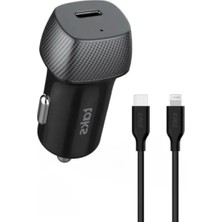 Araç Içi Hızlı Şarj Aleti ve Usb-C-Lightning Kablo