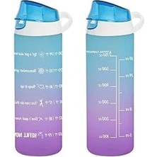 Motivasyon Su Matarası - Mavi 750CC Plastik