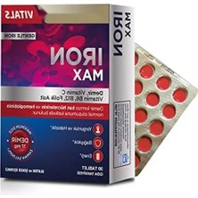 Demir, C Vitamini, Folik Asit ve B12 Vitamini Içeren Takviye, 30 Tablet