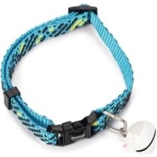 Güvenli Kilit Sistemli Mavi Kedi Boyun Tasması (20-30CM)