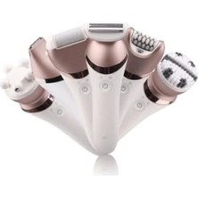 Şarj Edilebilir 6 Başlıklı Yüz Epilatörü - Rose Gold & Beyaz