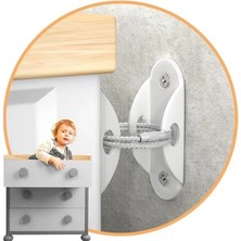Beyaz Çelik Halatlı Eşya Sabitleyici - Bebek ve Çocuk Güvenliği Için