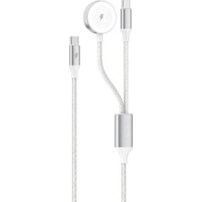 Ala Store Pd 100W Destekli Naylon Örgülü Kablo, Çoklu Şarj Kablosu USB C To C/yıldırım/manyetik Saat,, Ipad, Macbook, Galaxy ile Uyumlu