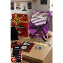Mor Renkli 17 Tuşlu Cam Kalimba - Tam Set, Müzik Aleti