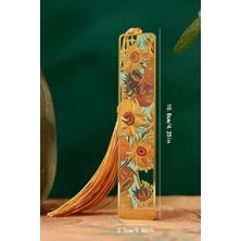 Ala Store Kolbi Yıldızlı Gece Püsküllü Altın Renk Metal Kitap Ayracı Hediyelik Sanatsal